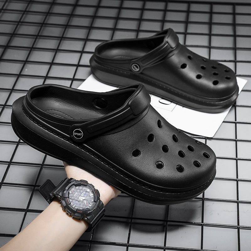 New Super Soft Hole Shoes Men'S And Women'S Thick-Soled Non-Slip Breathable Two-Way Big Toe Shoes Couple Outdoor Sandals Home - Image 2
