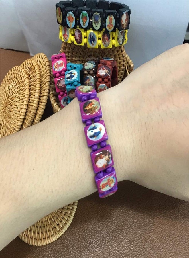 yantu 3 Pcs Religious Wooden Bracelet Jesus Bracelet Saints Rosary Bangles Elastic Stretch Small Panel Wooden Bracelet (Brown) - Image 3