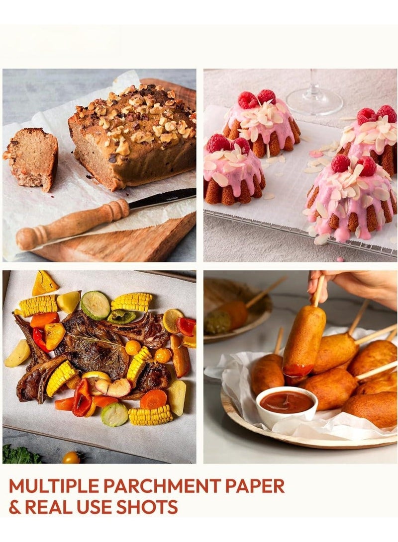 Parchment paper Baking paper (20m*30cm) for bread pastries cupcake - Non-Stick, Chlorine Free, Water&Oil proof, Silicone Coated, air fryer paper special oil blotting roll paper, Oven Food Tray, Baking Pan - Image 3