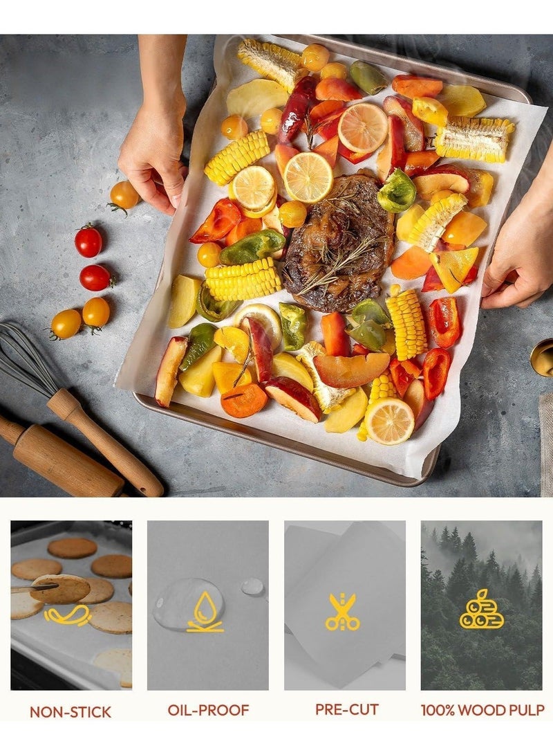 Parchment paper Baking paper (20m*30cm) for bread pastries cupcake - Non-Stick, Chlorine Free, Water&Oil proof, Silicone Coated, air fryer paper special oil blotting roll paper, Oven Food Tray, Baking Pan - Image 2