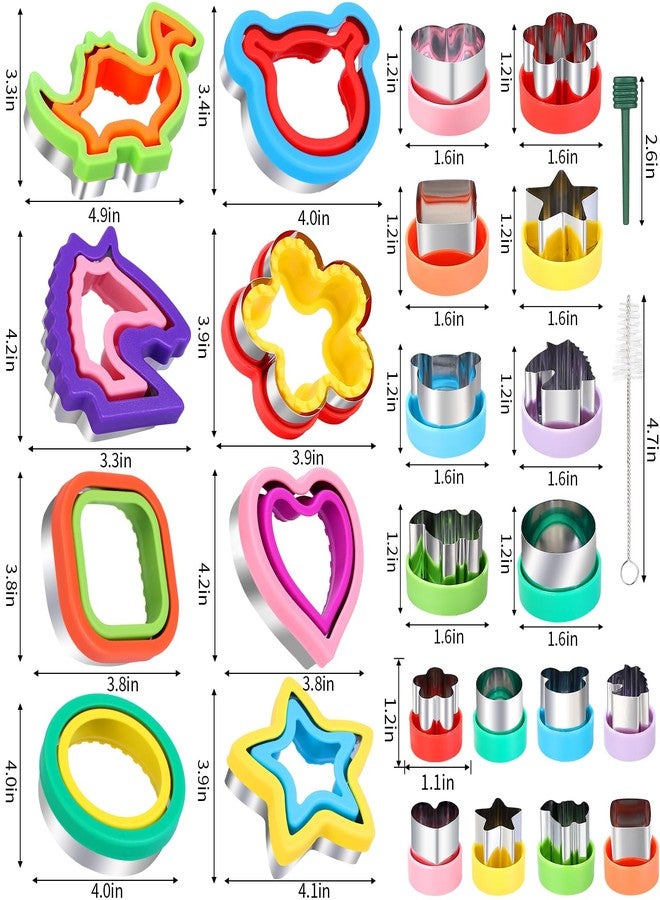 laxizar 8 Pack Sandwich Cutters Cookie Cutters Sandwich Maker Bread Maker Lunchbox 16 pcs Cookie Cutters - Image 2