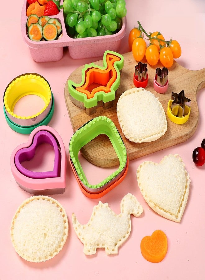 laxizar 8 Pack Sandwich Cutters Cookie Cutters Sandwich Maker Bread Maker Lunchbox 16 pcs Cookie Cutters - Image 3