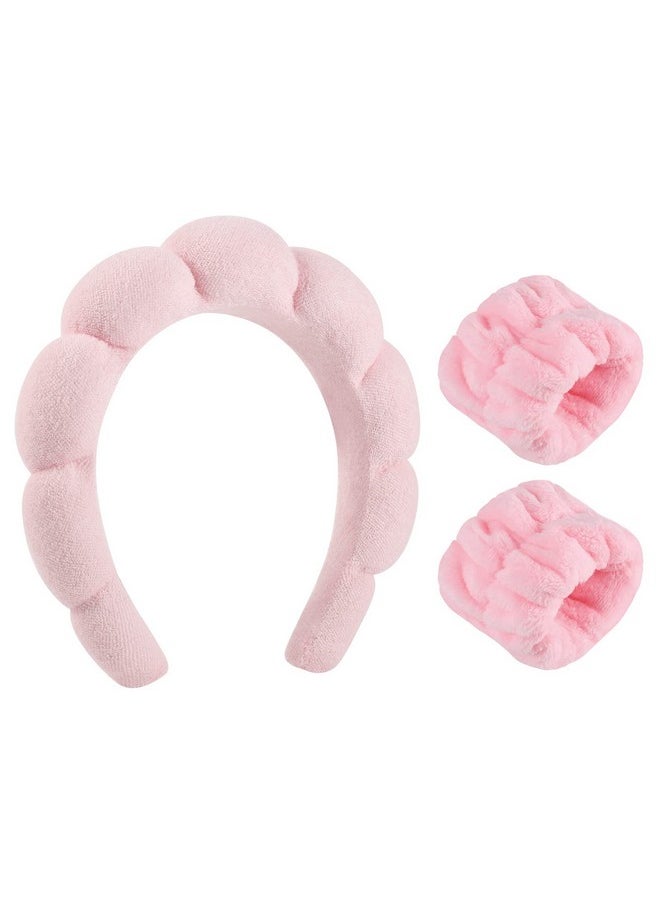 Sponge Spa Headband For Women Makeup Headband And Wrist Washband Set Pink Skincare Facial Headband For Face Washing Mother'S Day Teen Girl Gifts Trendy Stuff - pzsku/Z6DE7D2A3558B068B6E1CZ/45/_/1719064965/55e3738c-8064-4c47-9ff9-660683078dcf