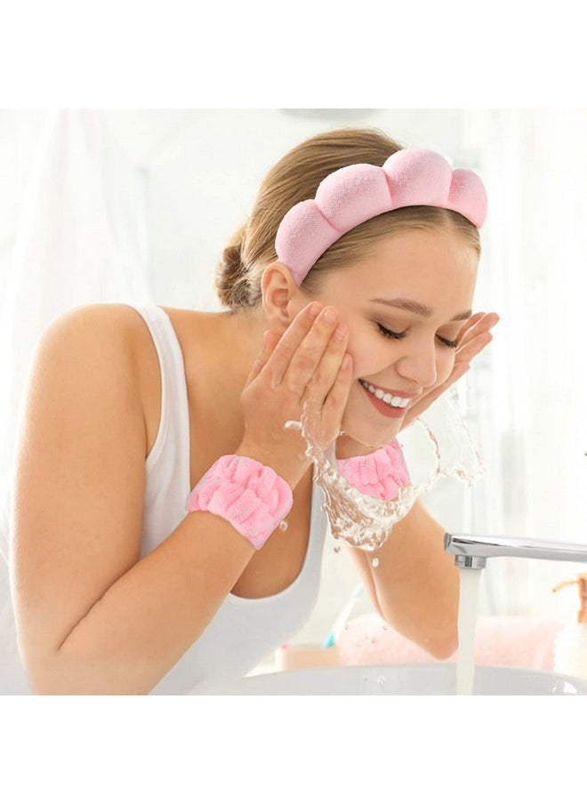 Sponge Spa Headband For Women Makeup Headband And Wrist Washband Set Pink Skincare Facial Headband For Face Washing Mother'S Day Teen Girl Gifts Trendy Stuff - pzsku/Z6DE7D2A3558B068B6E1CZ/45/_/1719064968/e6d05754-8e19-4f3e-bd69-6a873326098e