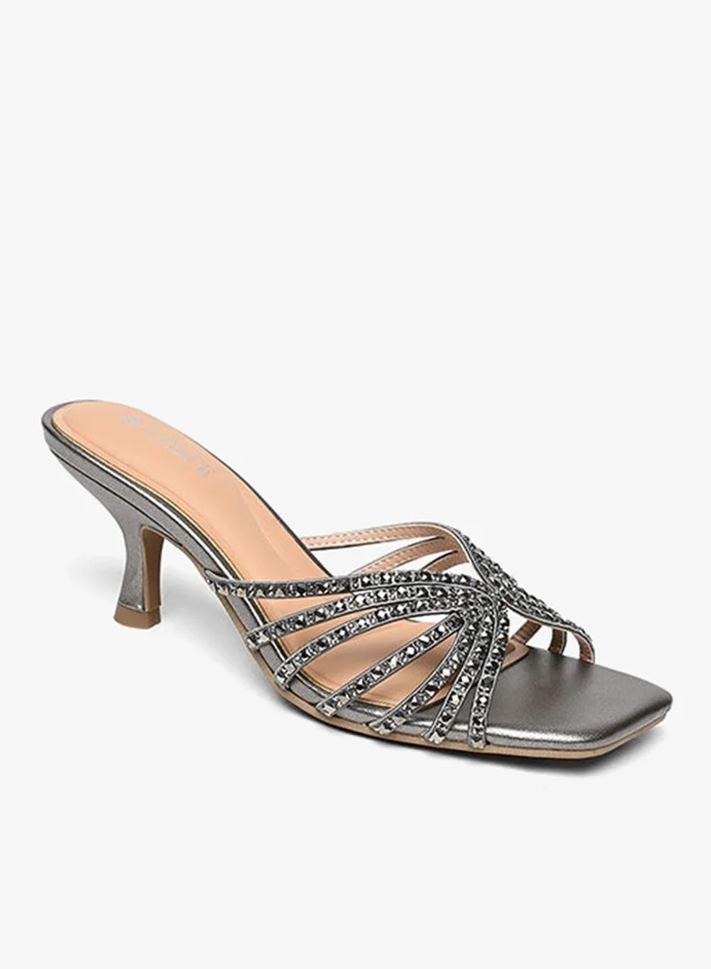كابلي صندل نسائي كعب للاحتفالات بتصميم مبهر