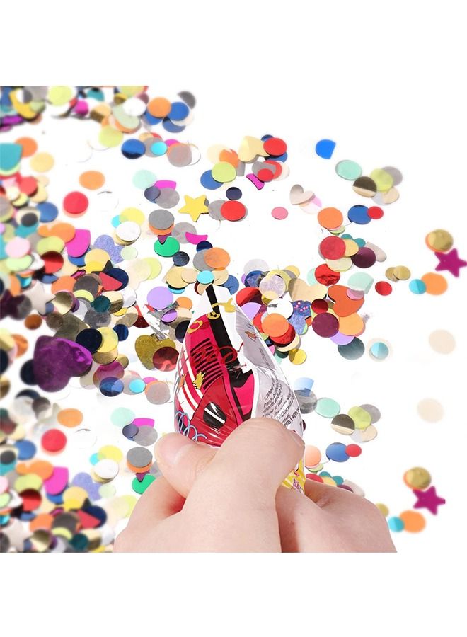 10 Pcs Handheld Self Inflating Fireworks Gun, Confetti Poppers Machine Balloon Ribbons Gun, Fireworks Cannon Safe Party Supplies(Colorful)  - Image 4