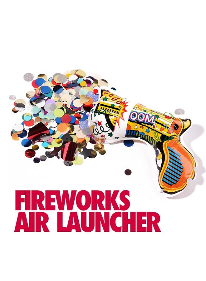 10 Pcs Handheld Self Inflating Fireworks Gun, Confetti Poppers Machine Balloon Ribbons Gun, Fireworks Cannon Safe Party Supplies(Colorful)  - Image 5