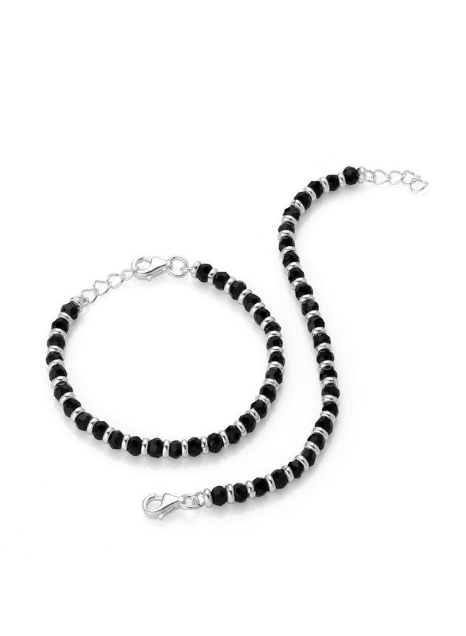 Eloish Sterling Silver Baby Nazariya With Black Crystals Bacha Nazariya Bacha Kada - Image 2