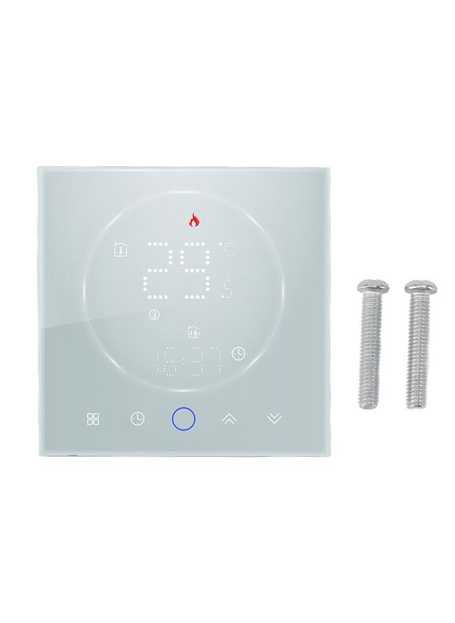 Thoraya Smart Thermostat LED Screen Water Heating Control 13mm Recessed Wireless Programmable Thermostat for Home Room Office AC95‑240V White  - Image 1