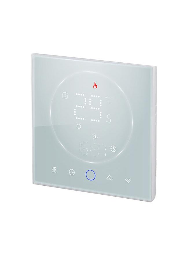 Thoraya Smart Thermostat LED Screen Water Heating Control 13mm Recessed Wireless Programmable Thermostat for Home Room Office AC95‑240V White  - Image 3