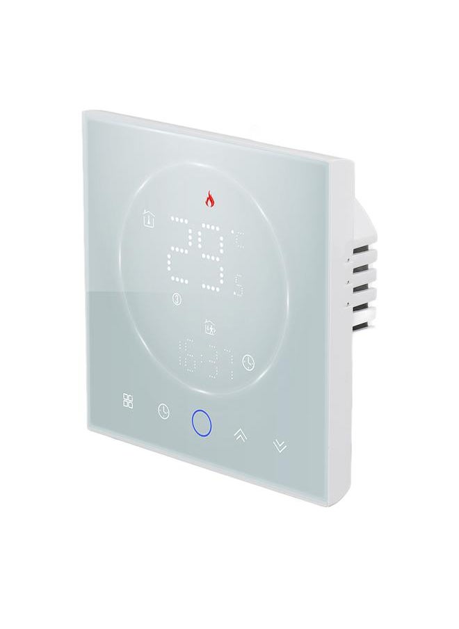 Thoraya Smart Thermostat LED Screen Water Heating Control 13mm Recessed Wireless Programmable Thermostat for Home Room Office AC95‑240V White  - Image 5