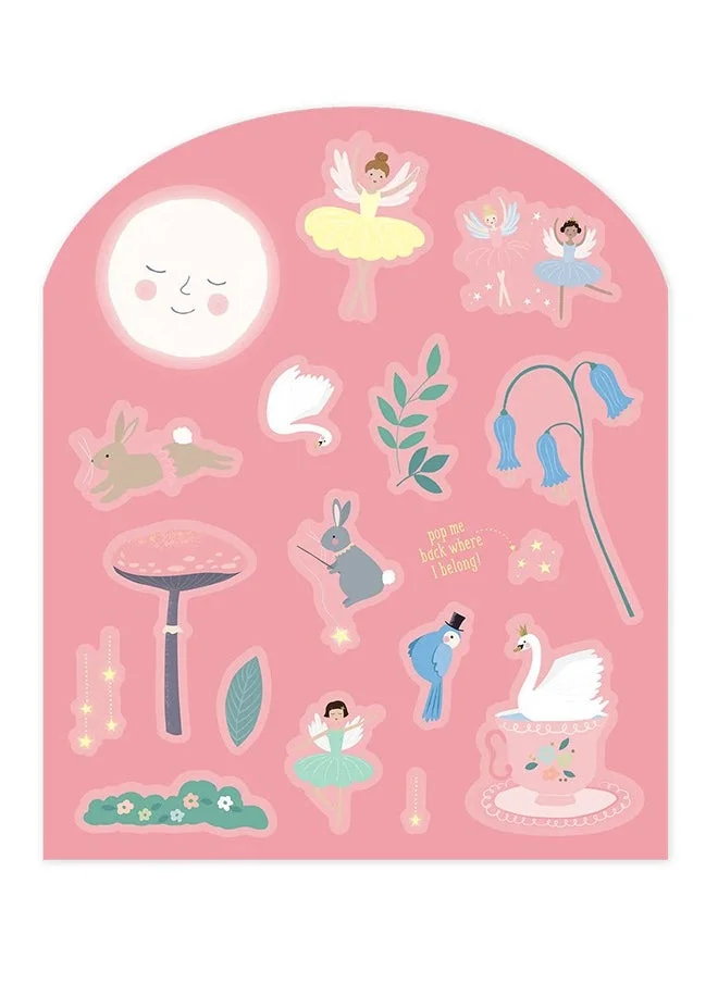 Floss & Rock Enchanted Stick & Play | Reusable Fairy Tale Sticker Activity Set for Kids 3+ | 50+ Magical Stickers & Fold-Out Play Scenes