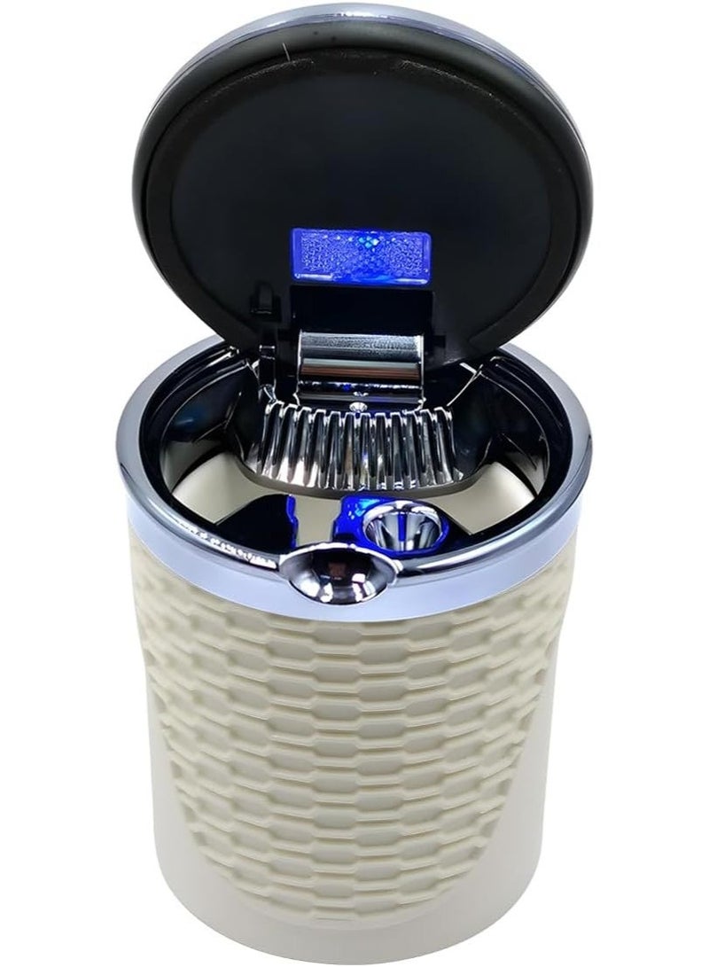 Multifunctional Car Ashtray with LED Light and Sealing Lid – Portable Cup Holder Ashtray, High Temperature Resistant Smokeless Car Ashtray with Removable Tray, Stylish Car Interior Ashtray for Car, Home and Outdoor Use - Image 1