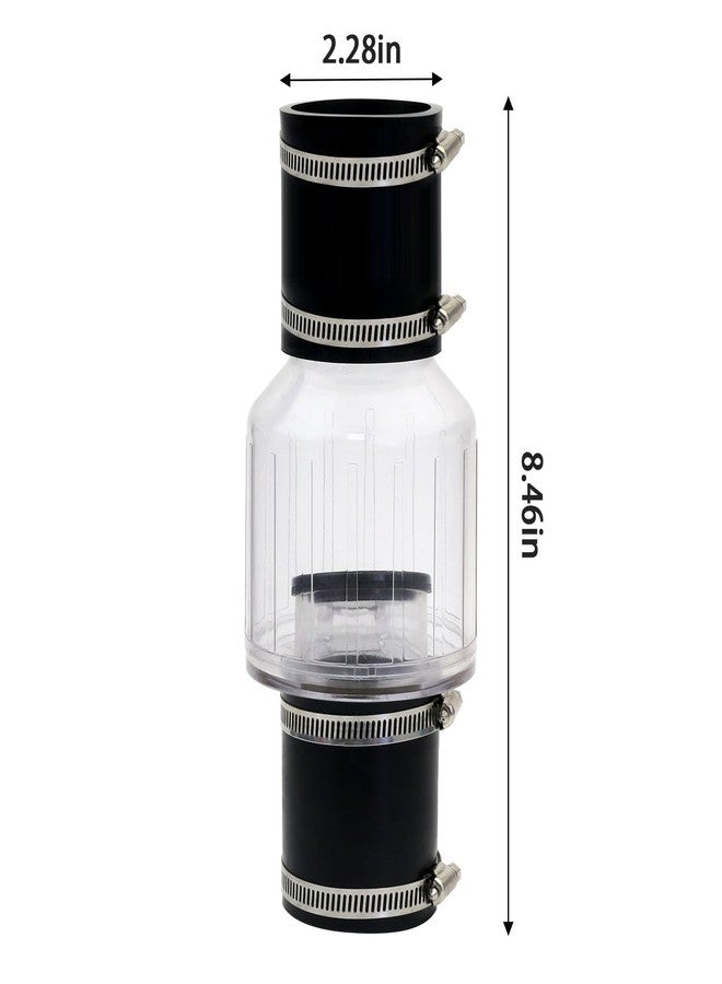FBULWSEC Sump Pump Check Valve 1 1/2 inch, Silent Check Valve Spring-Loaded Flapper, Includes Steel Clamps Fit 1-1/2″ Pipe,with Buna-N Couplings - Image 2