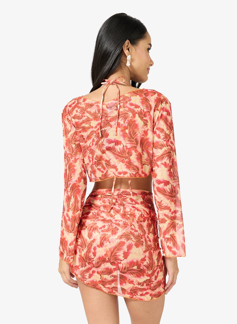 Ginger Floral Bikini Set with Coverup - Image 3