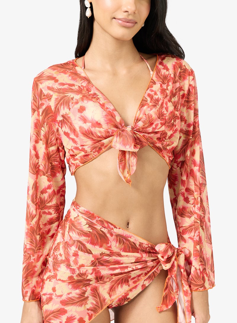 Ginger Floral Bikini Set with Coverup - Image 5