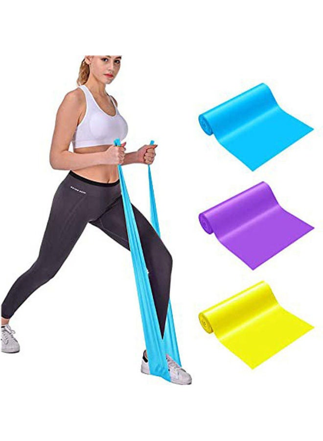 نيبمينينت Set Of 3 Pilates Resistance And Fat Burning Exercise Bands 150سم