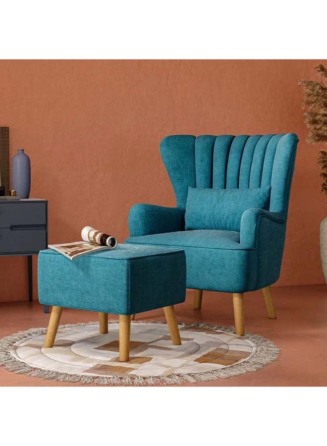 Al Home Turquoise Chanel-Inspired Chair and Pouf Set Swedish Wood By Alhome 80
Pouf : 55x85
Pouf 45 cm 
