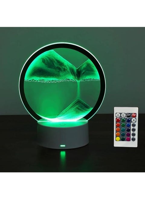 3D Sand Art Liquid Motion Kinetic Art Quicksand Painting with LED Light Creative Home Office Relaxing Mood Desktop Sand scape