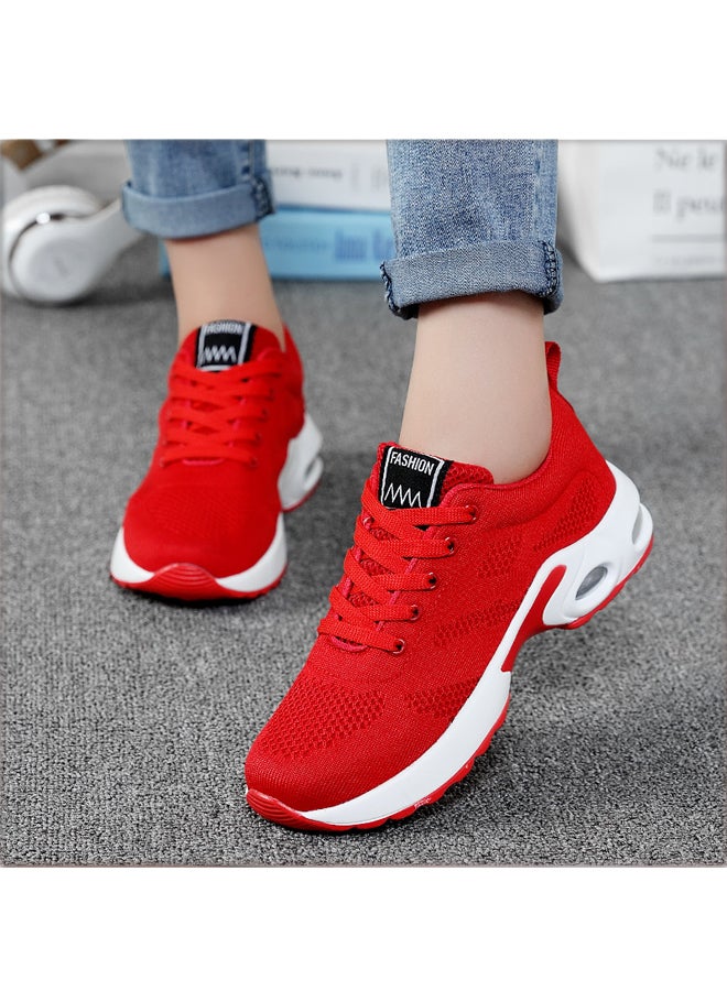 Women Lace-up Air CushionCRunning Shoes Soft-soled Sneakers  - Image 3
