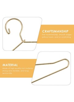 EXCEART 20 Pcs Doll Clothes Hanger Metal Doll Outfit Hanger Wardrobe Doll Clothes Accessories Wire Hangersclothes Hangercoat Hangermetal Hangers For Doll Clothes Gown Dress Outfit 65Mm Golden  - Image 4