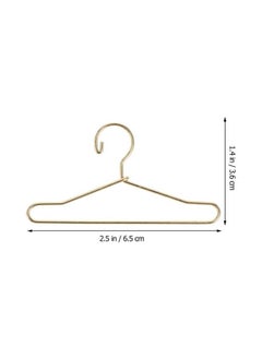 EXCEART 20 Pcs Doll Clothes Hanger Metal Doll Outfit Hanger Wardrobe Doll Clothes Accessories Wire Hangersclothes Hangercoat Hangermetal Hangers For Doll Clothes Gown Dress Outfit 65Mm Golden  - Image 3