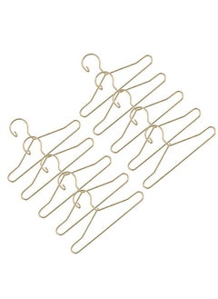 EXCEART 20 Pcs Doll Clothes Hanger Metal Doll Outfit Hanger Wardrobe Doll Clothes Accessories Wire Hangersclothes Hangercoat Hangermetal Hangers For Doll Clothes Gown Dress Outfit 65Mm Golden  - Image 2