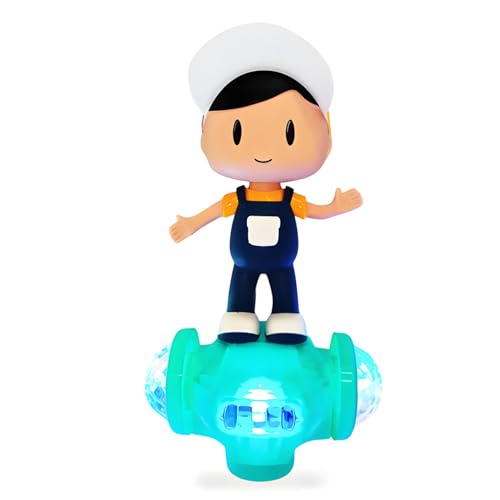 NHR Musical Dancing Boy Toy for Kids and Children, 360° Rotating Bump & Go Action with Lights & Sound, Musical Toy for Toddlers, Birthday Gift for Boys & Girls (1+ Years) - Image 1