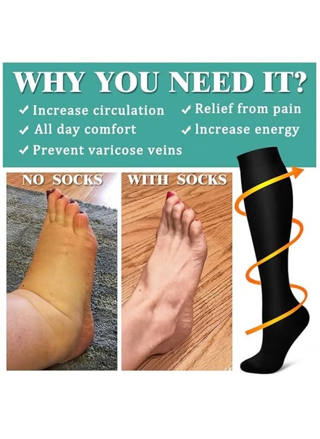 Generic 4 Pack Medical Compression Socks-Compression Socks For Women and Men Circulation -Best for Running,Nursing,Athletic  - Image 5
