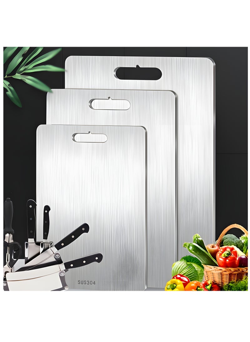 (35*25*0.2) Heavy Duty 304 Stainless Steel Cutting Board for Kitchen Double-Sided Non-Slip Chopping Board for Meat Vegetables Fruit,Cheese Easy to Clean Scratch Resistant Mold-Proof - pzsku/Z6DE839519F7DC86E30D5Z/45/_/1740076194/fe90e9e1-8a55-4e05-b0bb-9bdc1e9c923f