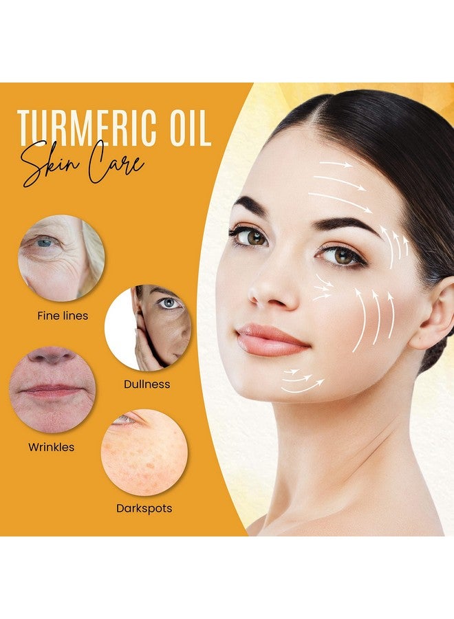dermaxgen Turmeric Oil + Organic Moisturizer & Reduce Acne, Dark Spot Remover, Clear Skin Tone, Hydrate Dull & Dry Skin, Anti Aging Skin Care Glow Oil For Face, Neck & Eye (2 Fl Oz/60 Ml) - Image 3