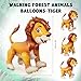 AUGHOA Standing Lion Balloon 21L x 24H Large Jungle Safari Animals Foil Balloons Walking Lion Balloons for Kids Wild Zoo Party Baby Shower Birthday Decor Supplies - Image 4