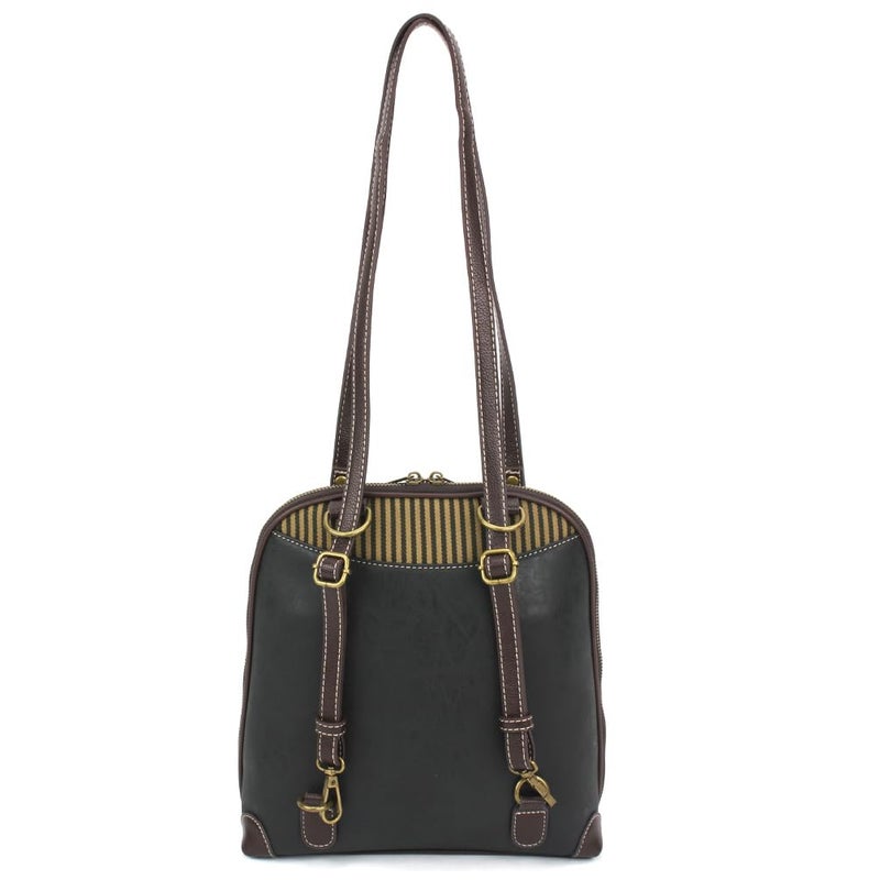 CHALA Convertible Backpack Purse - Women Convertible Shoulder Purse with Adjustable Strap - Monarch Butterfly - black - Image 5