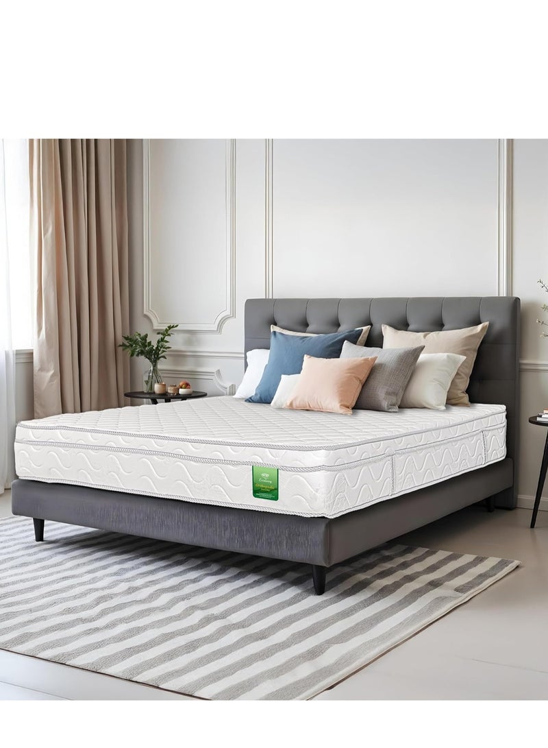 EASELIVING Orthopedic Queen Mattress - 26 cm Medium Firm Euro Top Mattress | Bonnell Spring Mattress with Breathable Fabric | Edge-to-Edge Support, Pressure Relief | 7-Year Warranty (160x200 cm) - Image 1