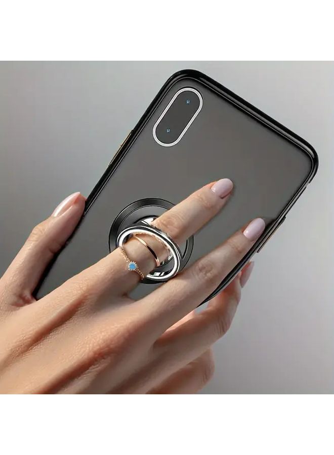 حامل حلقة الهاتف الدوار 360 درجة 3 قطع لون عشوائي مثبت عالمي مشبك - Image 4