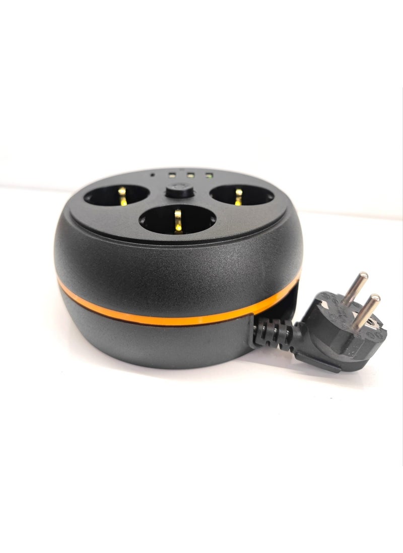 Airstorr Thermal Current Protected Reel 2m Cable 3 Sockets 3 USB 1 Type-C Socket  - Image 3