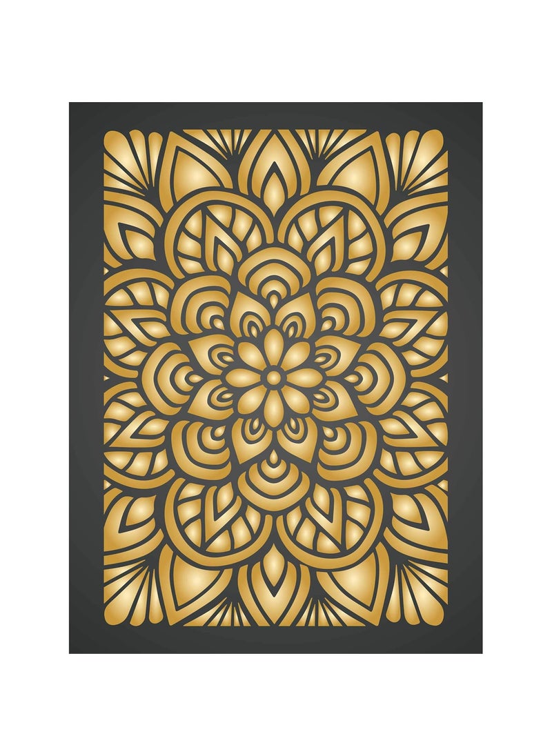 Usnyabni - Mandala Layering Stencil, 11.43 x 16.51 cm - Use Layering to add Texture and Design to Mixed Media Backgrounds - Image 1