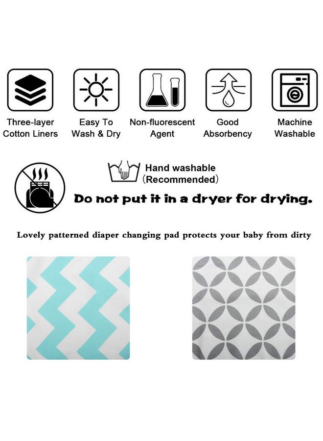AIFUSI Portable Changing Pad, 2 Pack Baby Waterproof Diaper Changing Pad Reusable and Washable Newborn Travel Mat Station for Home Travel Outside - Image 5