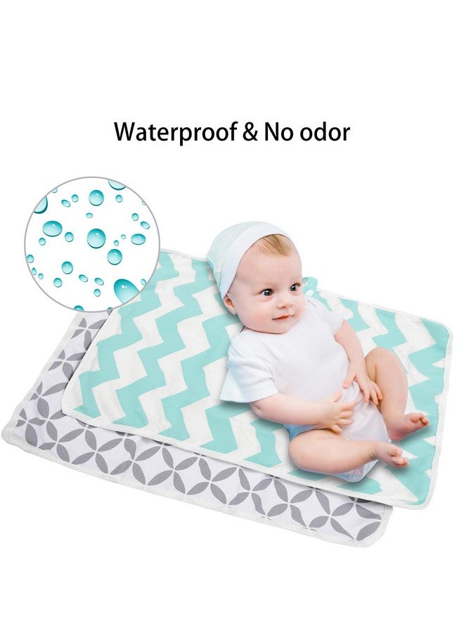 AIFUSI Portable Changing Pad, 2 Pack Baby Waterproof Diaper Changing Pad Reusable and Washable Newborn Travel Mat Station for Home Travel Outside - Image 3