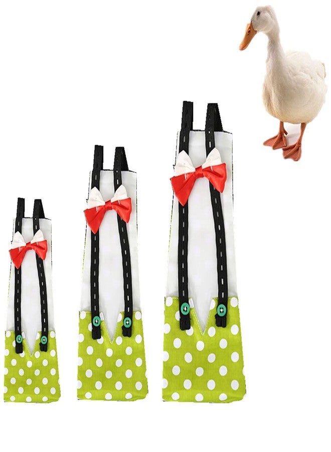 Winmany Chicken Duck Goose Diaper Washable Pet Bow Tie Diapers for Hens Roosters Poultry 1 Pack (M, Green) - Image 1