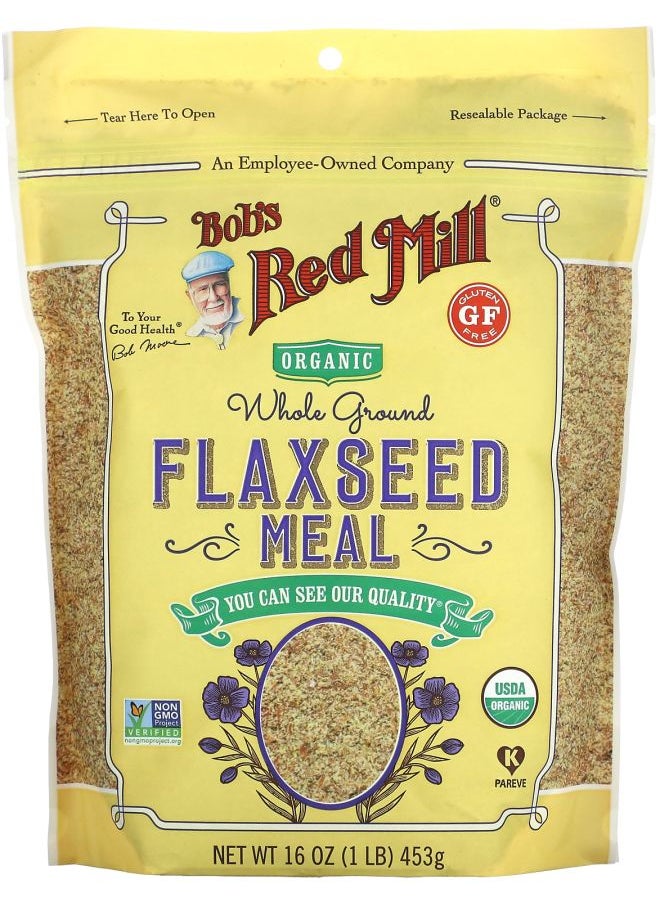 Bob's Red Mill Organic Flaxseed Meal Whole Ground 1 lb (453 g) 