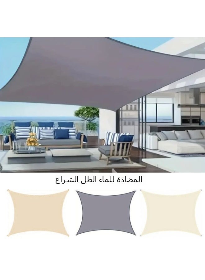 UV Sun Shade Sail – HDPE Waterproof Garden Canopy – Rectangle/Triangle Outdoor Cover for Patio, Pool, Backyard - Image 3