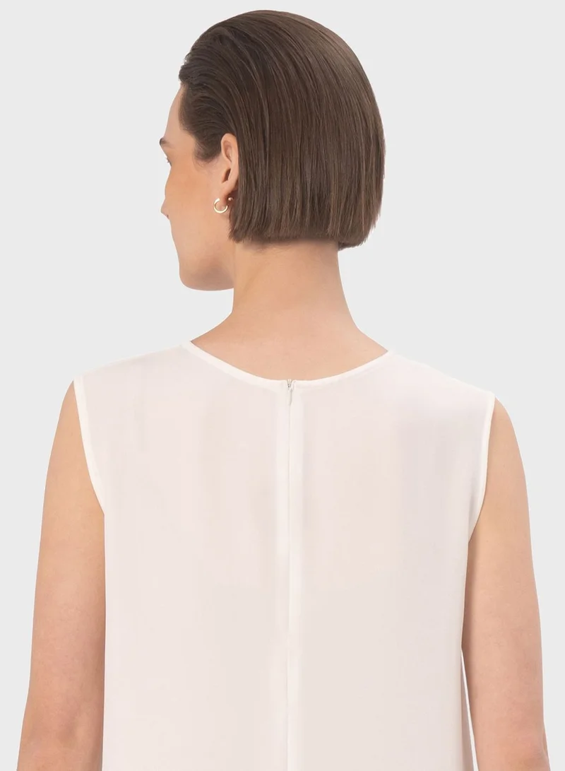 Demure Sleeveless Maxi Dress