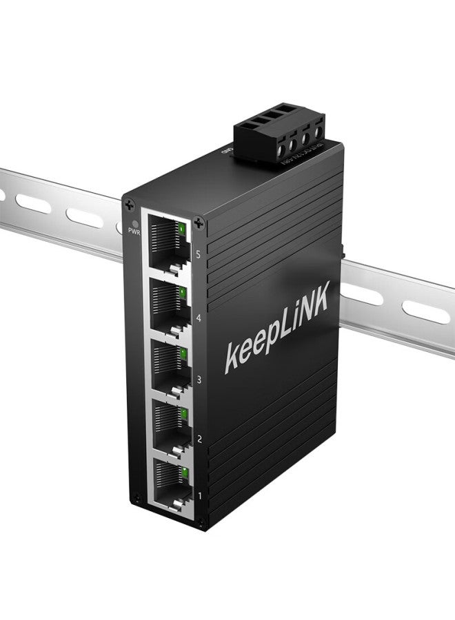 Keeplink Kp-9000 Industrial-grade Switch, Mini Version, Gigabit, 5 Ports, Rail-mounted, Unmanaged, Per Unit - Image 3