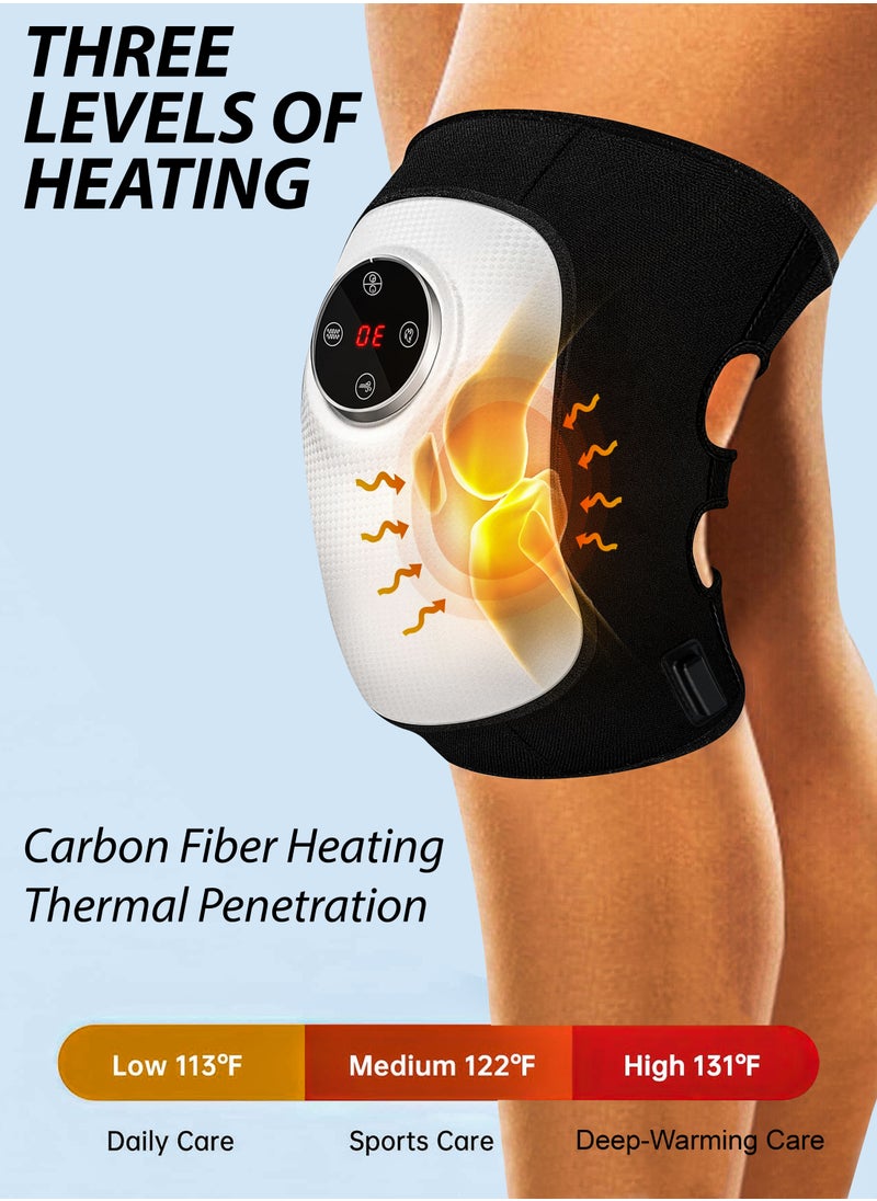 DBLEW Electric Rechargeable Knee Massager Cordless Massage With Heating Compression And Vibration Therapy Muscles Injuries Targeted Joints Pain Relief Machine Portable Gifts for Women Men Mom Dad  - Image 4
