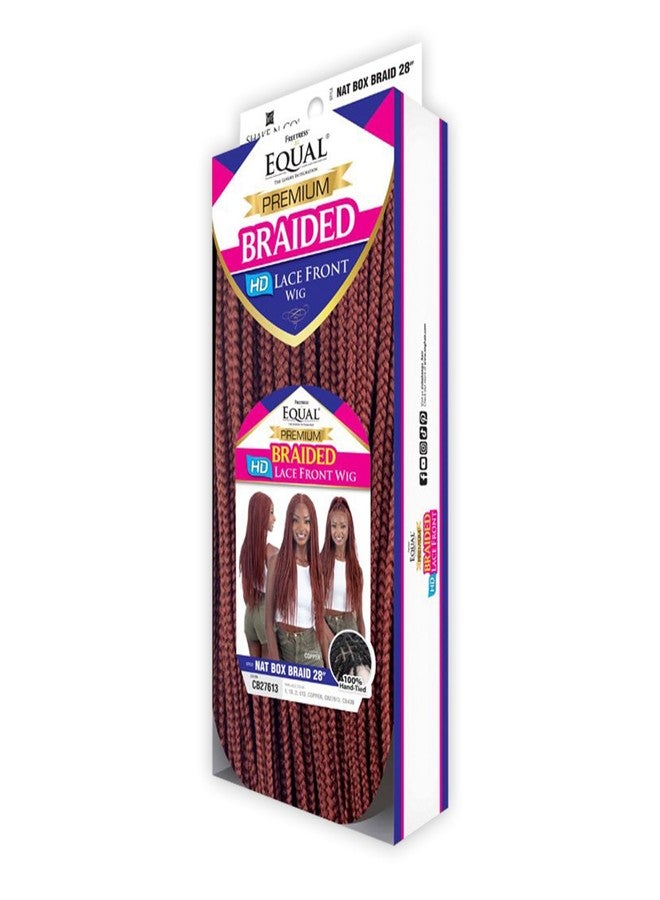 Shake-N-Go Equal Braided HD Lace Front Wig Nat Box Braid 28" (OFF BLACK 1B) - Image 2