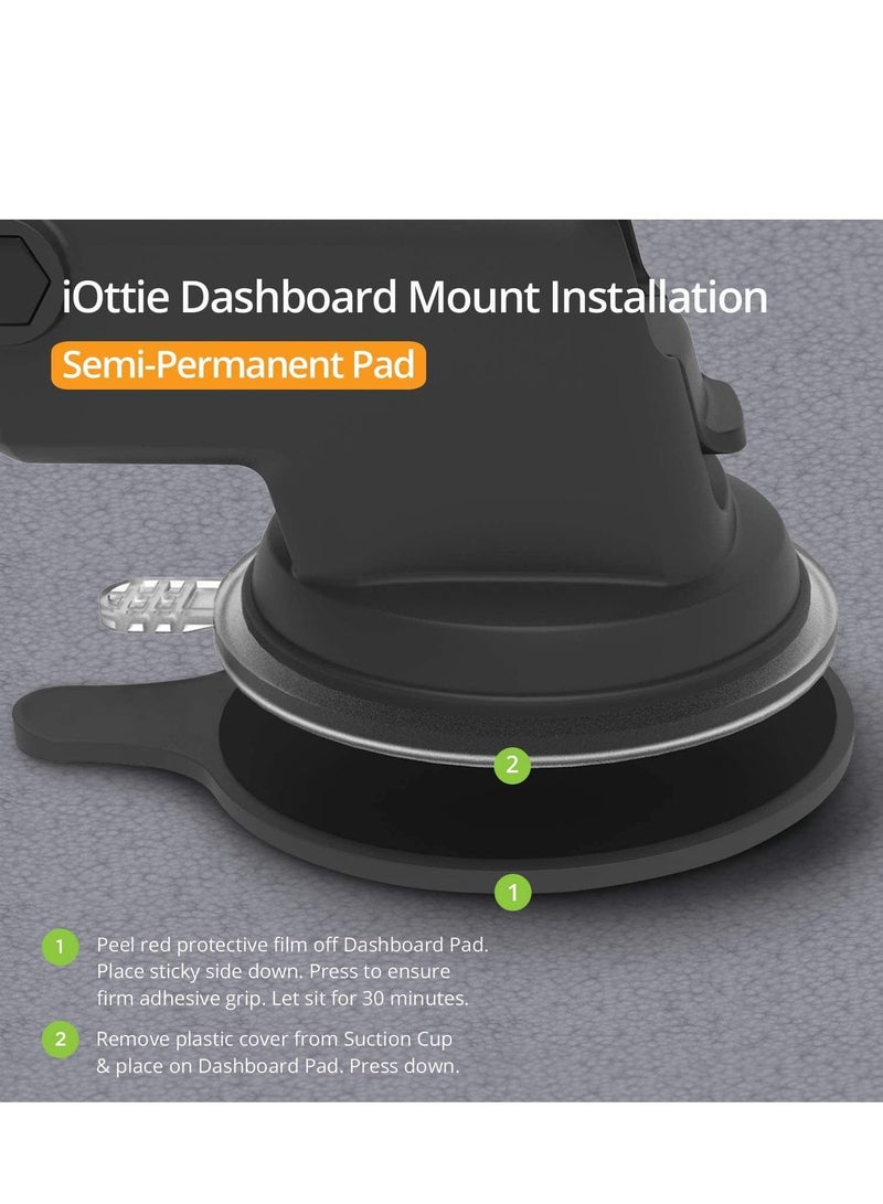 SYOSI Easy One Touch 4 Dash & Windshield Universal Car Mount Phone Holder Desk Stand for -iPhone, Samsung, Moto, Huawei, Nokia, LG, Smartphones, Black - Image 5