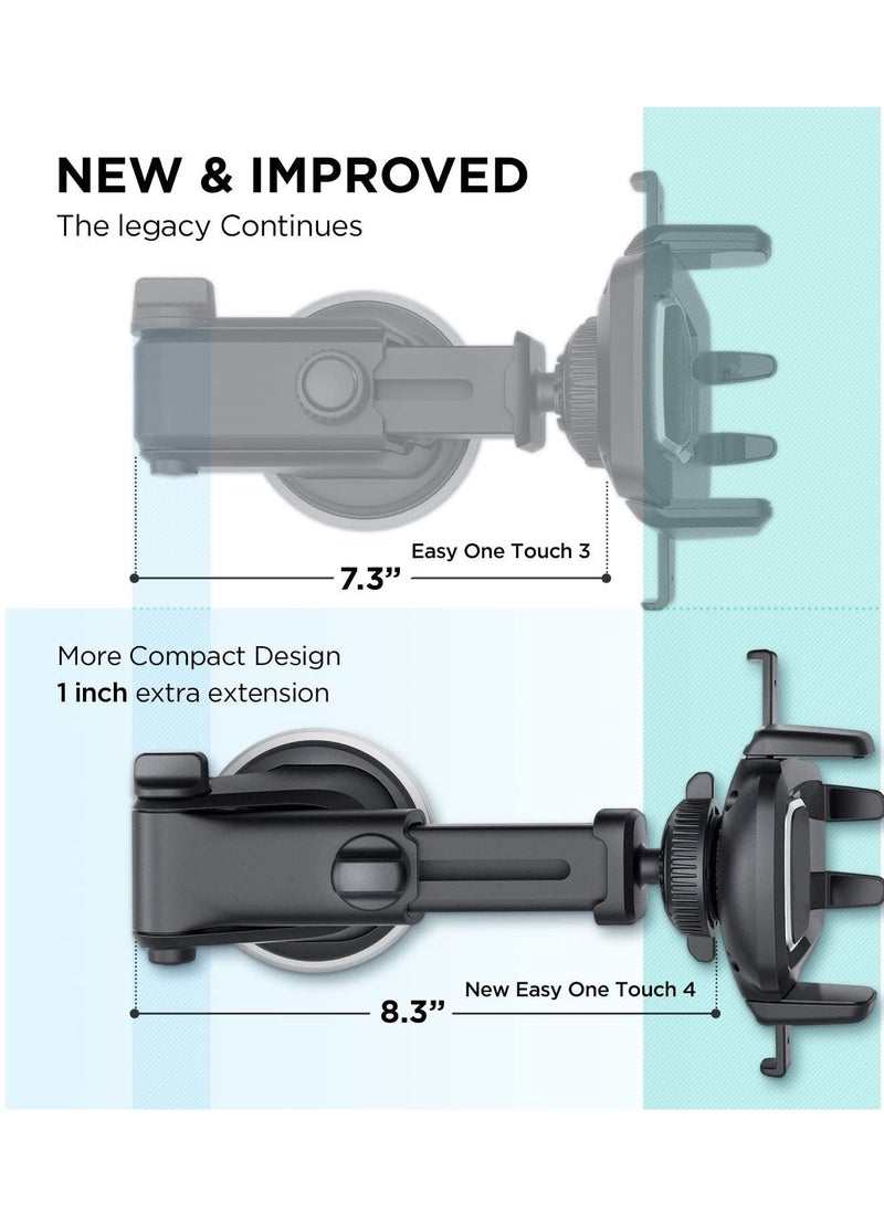 SYOSI Easy One Touch 4 Dash & Windshield Universal Car Mount Phone Holder Desk Stand for -iPhone, Samsung, Moto, Huawei, Nokia, LG, Smartphones, Black - Image 4