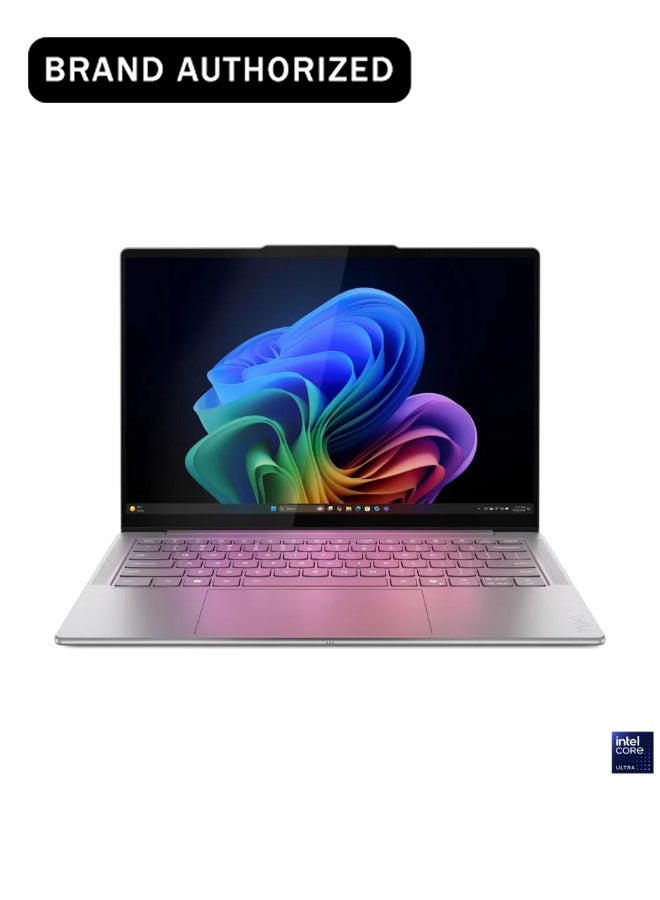 Lenovo Yoga Slim 7 14ILL10 AI Laptop, Intel Core Ultra 7 258V Processor, 32 GB RAM, 1 TB SSD, 14" 2.8K WQXGA+ OLED Display, Windows 11 Home, Backlit , Luna Grey, 2 Year Warranty | 83JX001HAX-OLED English/Arabic Keyboard English/Arabic Luna Grey - Image 1