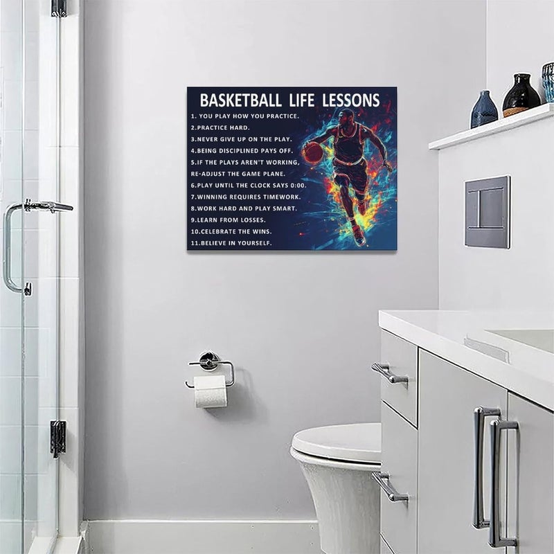 Fuzawet Basketball Life Lessons Canvas Wall Art - Image 5